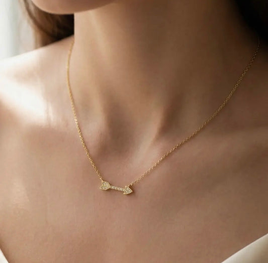 Pave arrow pendant