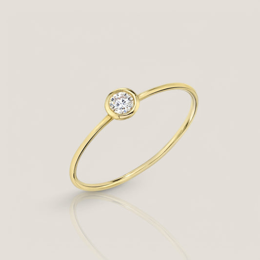 The Solitaire Bezel Ring In Round
