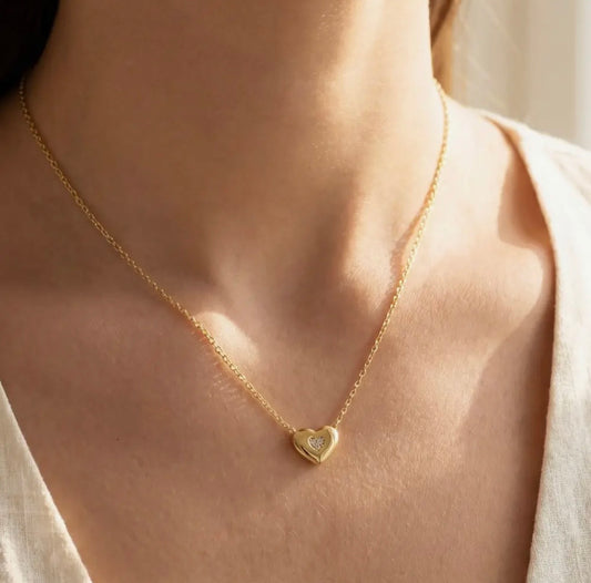 Studded heart pendant
