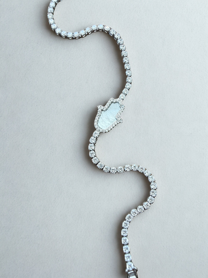 The Hamsa Tennis in white