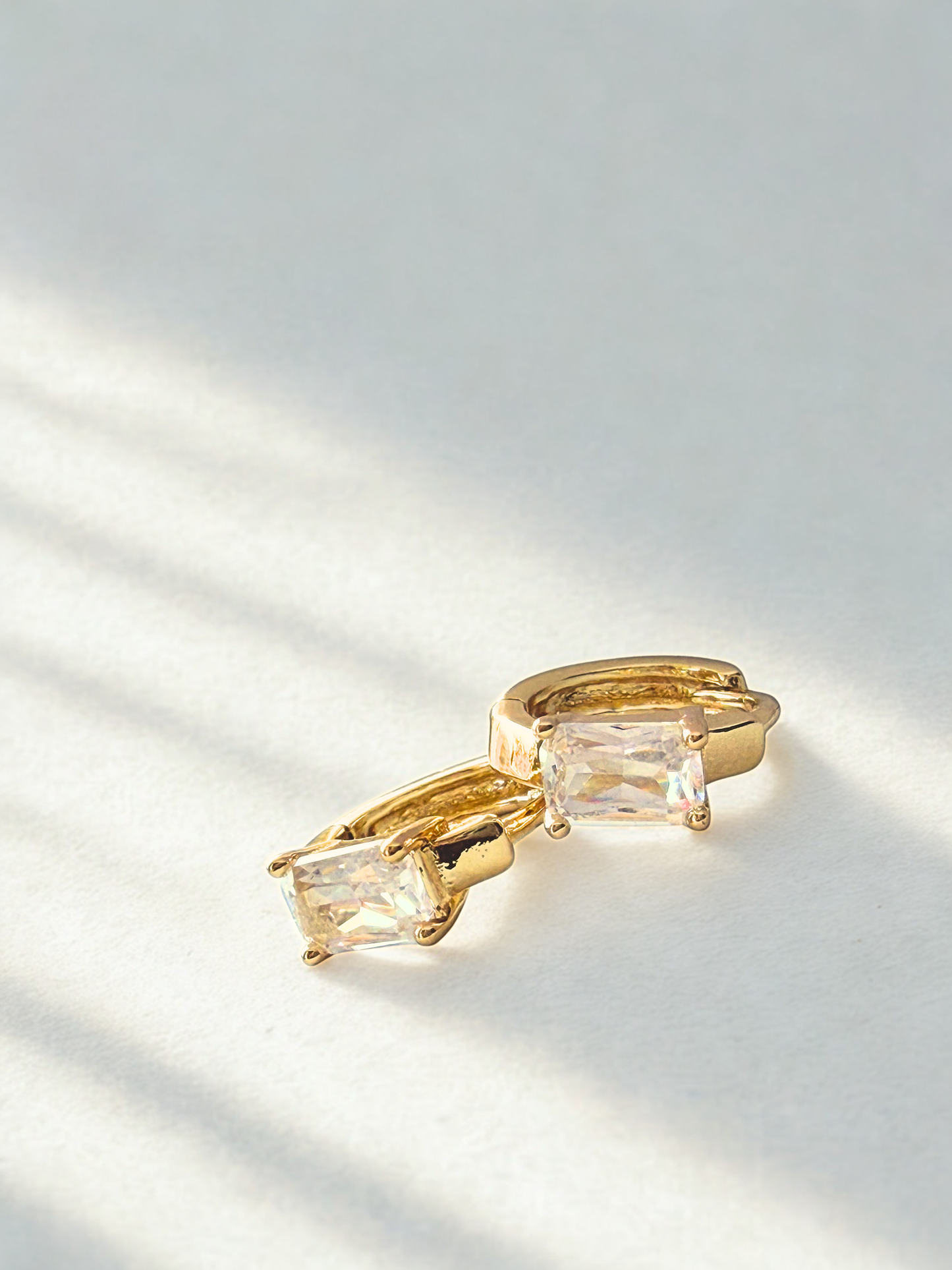 Mini huggie CZ hoops