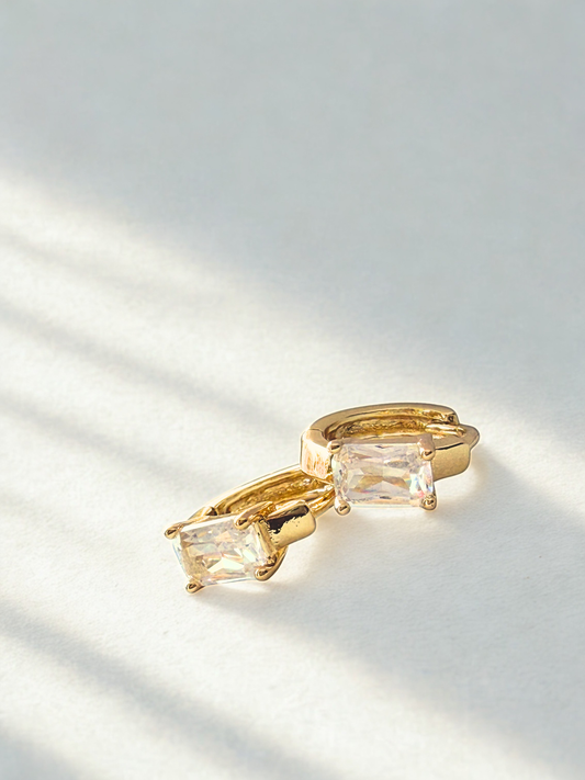 Mini huggie CZ hoops