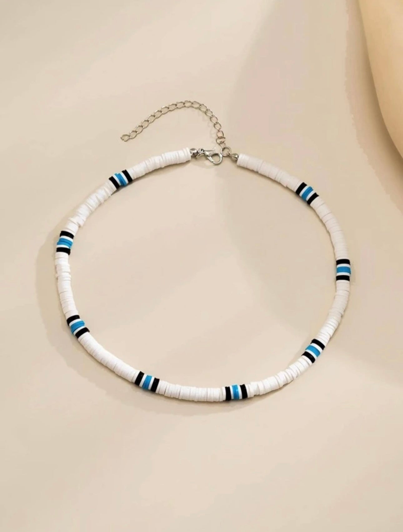 Blue eyed beaded necklace