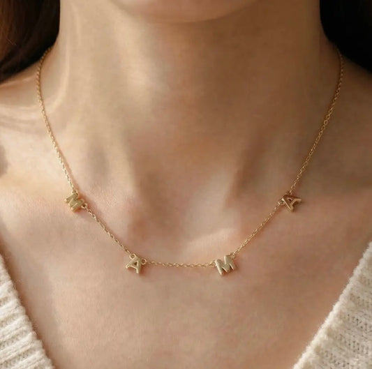 Mama charm necklace