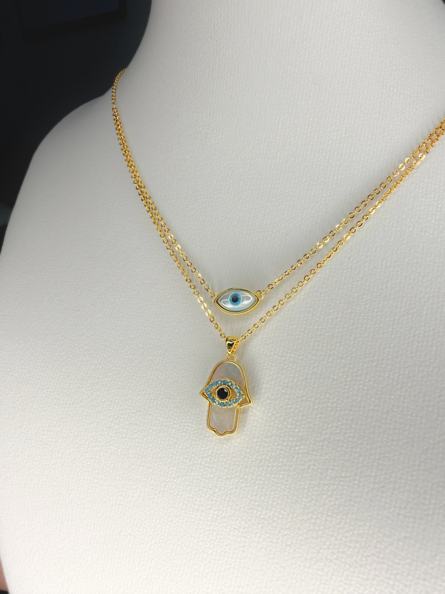 MOP Hamsa Necklace