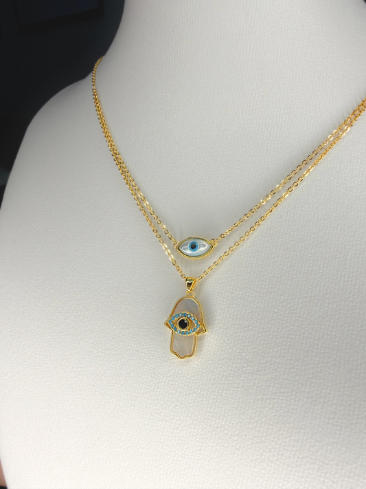 MOP Hamsa Necklace