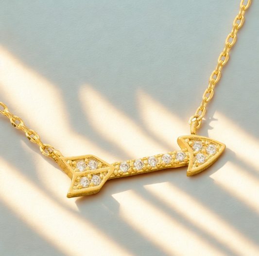 Pave arrow pendant
