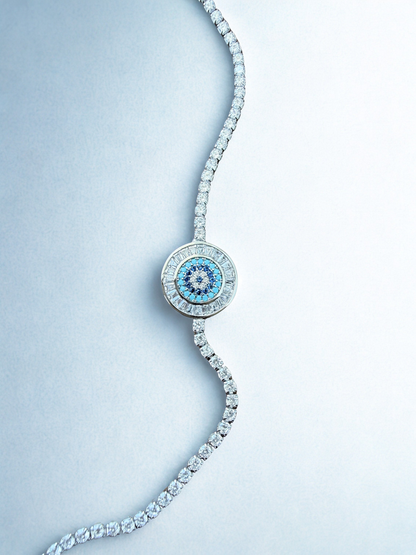 The evil eye tennis in white
