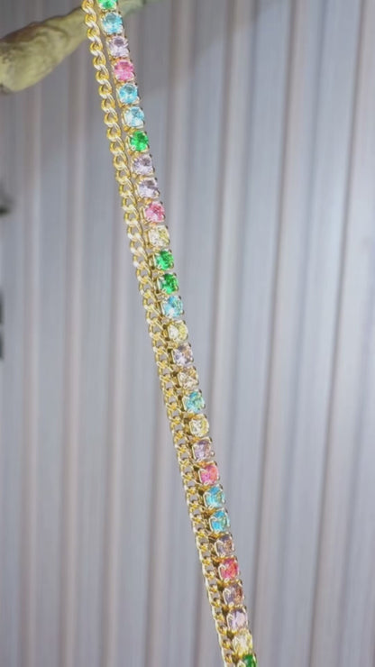 Rainbow anklet