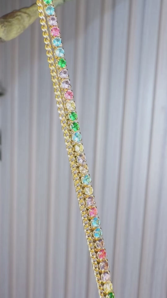Rainbow anklet